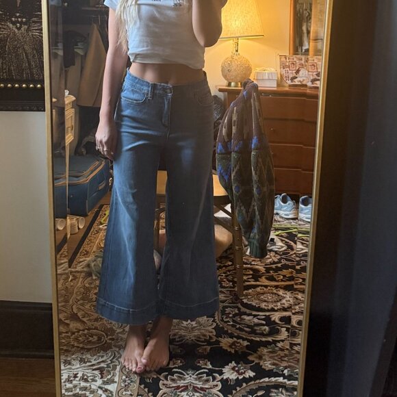 Kim Rogers light/medium wash cropped flare jeans - Picture 2 of 2